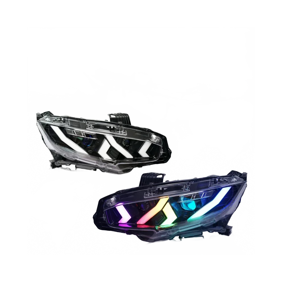 RGB Headlights for 10th Gen Honda Civic - Easy Plug & Play Installation, Non-Destructive Upgrade