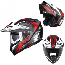 Motorhelm met dubbele lens en opklapbaar - ECE-gecertificeerd off-road motorcross racehelm