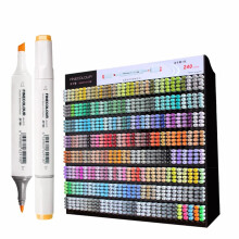 Finecolour 240 Full Color Dual-Tip Alcohol-Based Art Markers - Graphic Sketch & Drawing Brush Pens