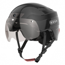Smart Bike Helmet with Built-In Camera, Quick-Release Magnetic Visor, Integrated Taillight & Turn Signal, Bluetooth Calling & Music Playback
