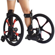Freeline Skateboard Roller Skates with 20-Inch Slip-Resistant Rubber Wheels - Adult Sizes 37-45