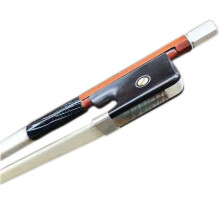 Floraparts Viola Bow - Model 15/16, Pernambuco Round Stick with Antiqued Ebony Frog & Silver Parts (FP990A)