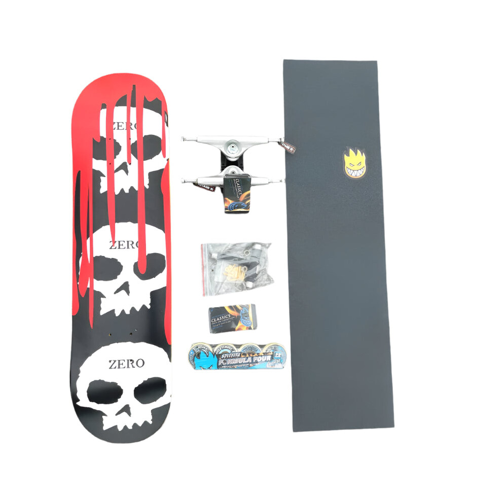 Zero 7-Layer Canadian Maple Professional Skateboard Complete - Double Rocker Design In Multiple Sizes 313039928956