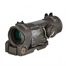 Dual Purpose Tactical Rifle Scope 1x-4x with Red Illuminated Dot Sight & Protective Rubber Covers for Hunting & Shooting