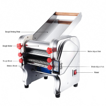FKM240 Electric Dough Sheeter: Stainless Steel Noodle Maker & Dough Roller Presser for Home & Commercial Use