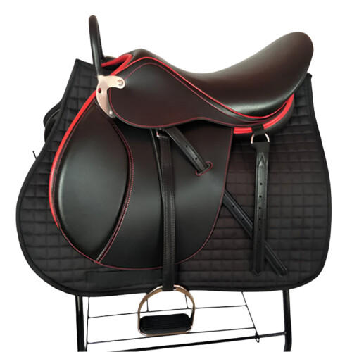 Double Belly Large Pony Horse Riding Saddle with Integrated Design
