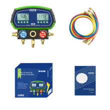 MRCARTOOL L302 Digital HVAC Vacuum Pressure & Temperature Tester - Refrigeration Leakage Tool with LP/HP Display Manifold Gauge