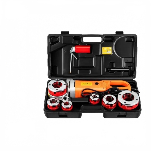 High-Power 2300W Electric Pipe Threader with 6 Dies - Handheld Industrial Tool for Galvanized Iron Pipe Threading