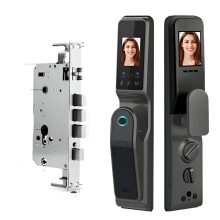 Smart Door Lock with WiFi Remote, Facial Recognition, Camera, Fingerprint, Palm Print, Magnetic Card, Password & Key Unlock by Tuya