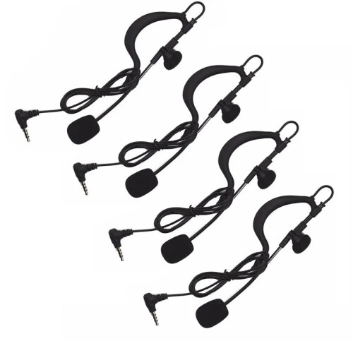 V4C 1200m Full Duplex Bluetooth Intercom Headset for Soccer Referees – 4-Way Wireless Communication & MP3 Functionality