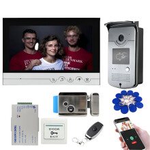 Smart 9-Inch WiFi Video Door Phone Intercom System with RFID Camera & App-Controlled Electric Lock