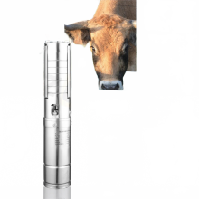 Hzusun 3HP 2-Inch Solar Submersible Well Water Pump with 2.2kW BLDC Motor Kit for Cattle & Livestock - AC/DC Powered