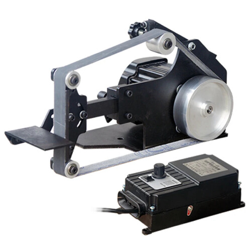 Compact 800W Brushless Belt Sander with Fixed Angle for Precision Sharpening - Includes 6 Free Abrasive Belts