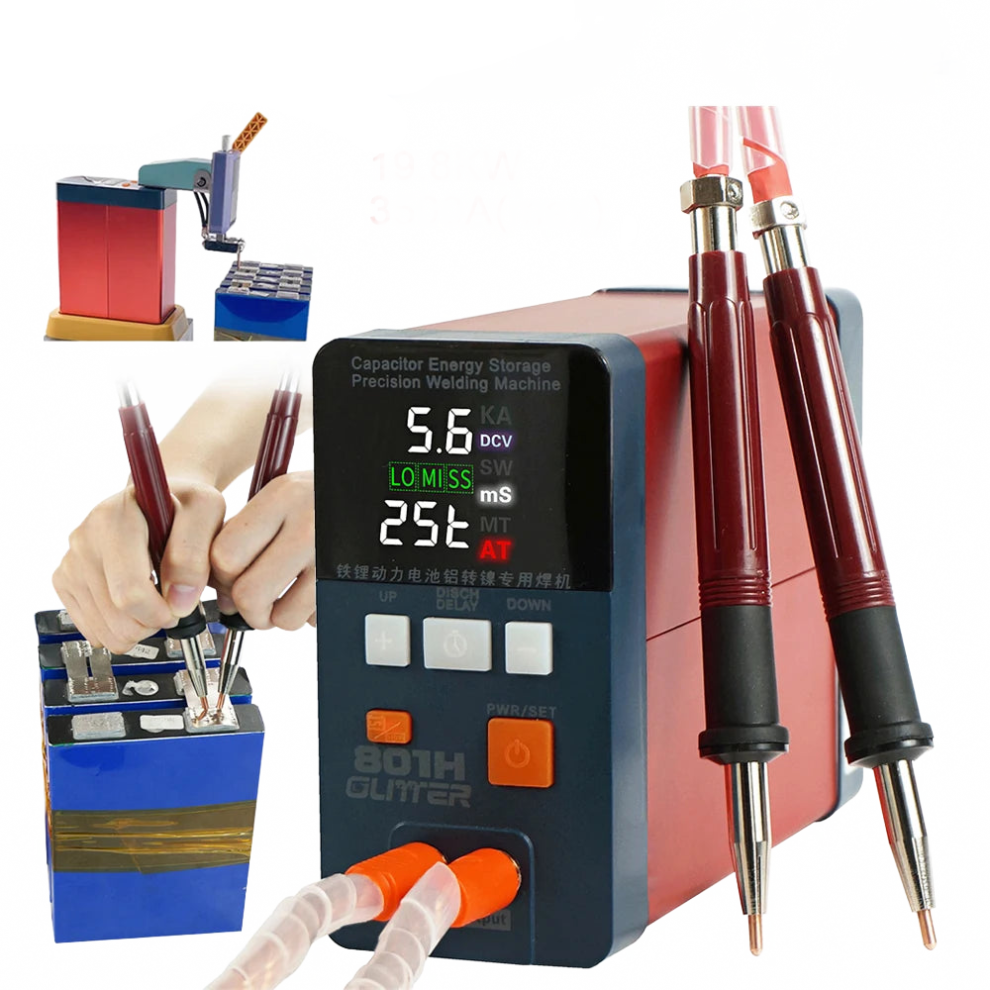 High-Power Glitter 801H Spot Welder - 19.8Kw, 3500A Pulse Welding For Aluminum, Nickel, Lithium, And Iron Phosphate Batteries 313042476413