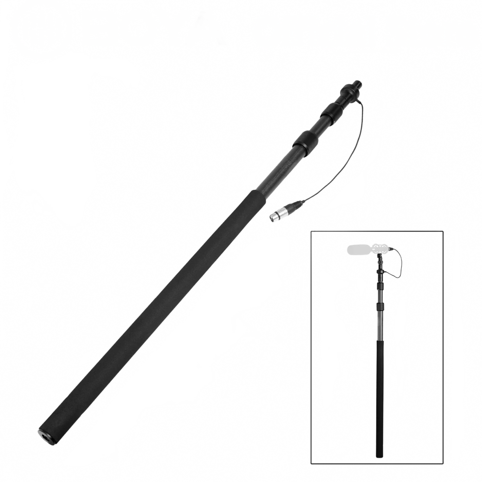 Boya By-Pb25 Carbon Fiber Boom Pole Holder - 3-Section Extension For Shotgun Microphones In Studio & Film 705353873522