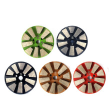 5-Piece Set of 3-Inch Diamond Polishing Pads - Metal Bond Abrasive Wheels for Wet & Dry Concrete Floor Polishing Machines