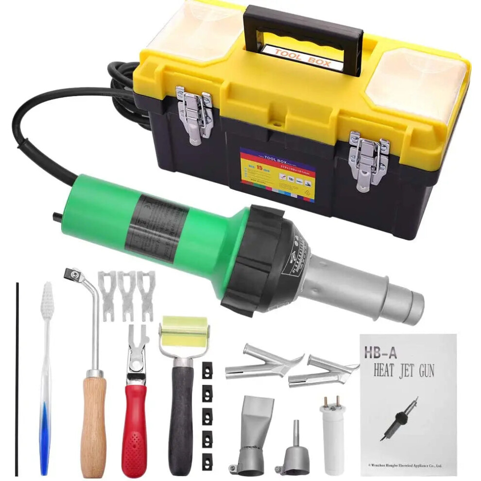 1600W Plastic Welder Heat Gun Kit With Butterfly Flooring Attachment 705353044472