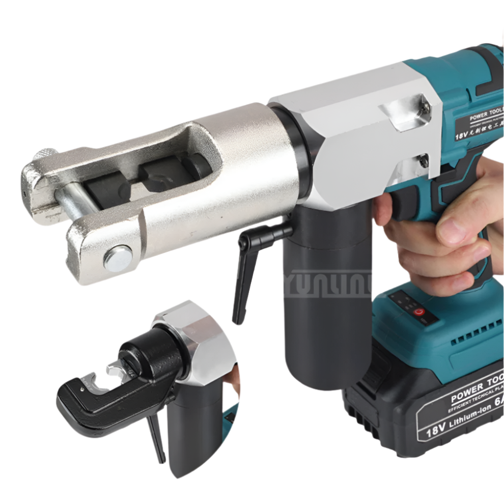 Portable Cordless Hydraulic Crimping Pliers For Copper & Aluminum Terminals, Ac 100-240V Lithium Voltage Clamp 711181321180