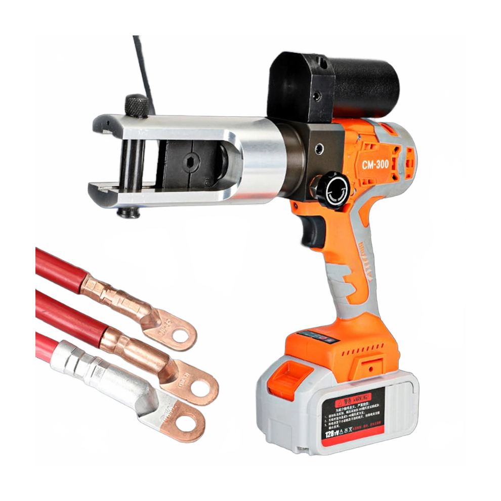 Cm300 Rechargeable Electric Hydraulic Crimping Tool - Portable 12T Force, 380Nm, 16-300Mmâ² Capacity 705353307454