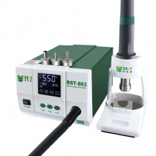 BST 863 Digital LCD Touch Thermostat Desoldering Station with Anti-Static Hot Air Gun