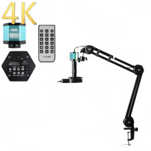 4K HD Electron Microscope for Soldering - 48MP HDMI/USB Digital Camera with Sony Sensor, 150x Lens & Reinforced Vibration-Reducing Bracket