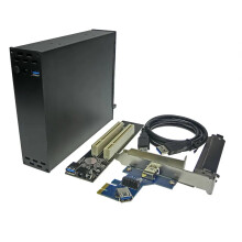 Dual Slot PCI-E to PCI Riser Card with Optical Drive Enclosure – 32-Bit PCI Dock by HubBay