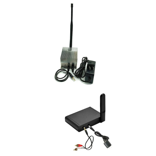 UHF Wireless HiFi Stereo Audio Transmitter: 5km Range with Single-to-Multiple Receiver for Amplifier & PC Audio