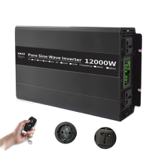 12000W/8000W Pure Sine Wave Inverter - 12V/24V/48V DC to 220V AC Converter with Intelligent Display, 50Hz/60Hz Frequency