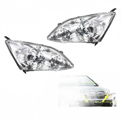 LED Headlight Assembly for Honda CR-V 2007-2011 - Clear Lens Front Bumper Replacement Accessories