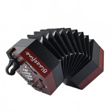 BlazeFine English Concertina with Carrying Bag - Professional Hexagon Accordion for Adult Musicians, Same Note on Pull and Push