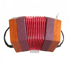 BlazeFine Anglo Concertina: Hexagon Accordion for Adult Professionals - Unique Push-Pull Note Variation