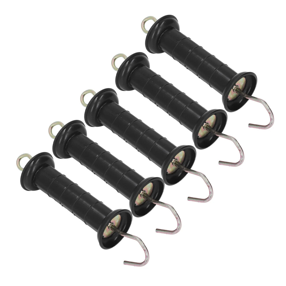 Electric Fence Handle Set - 5Pcs Insulated Gate Grip Bars With Metal Hooks For Farm Pasture 313039127151
