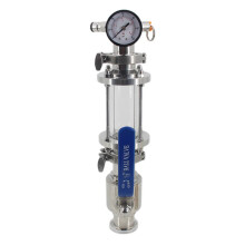 1.5-Inch Tri Clamp Dry Hopper with Pressure Gauge - Oxygen-Free Homebrew Fermenter for Pressure Fermenting