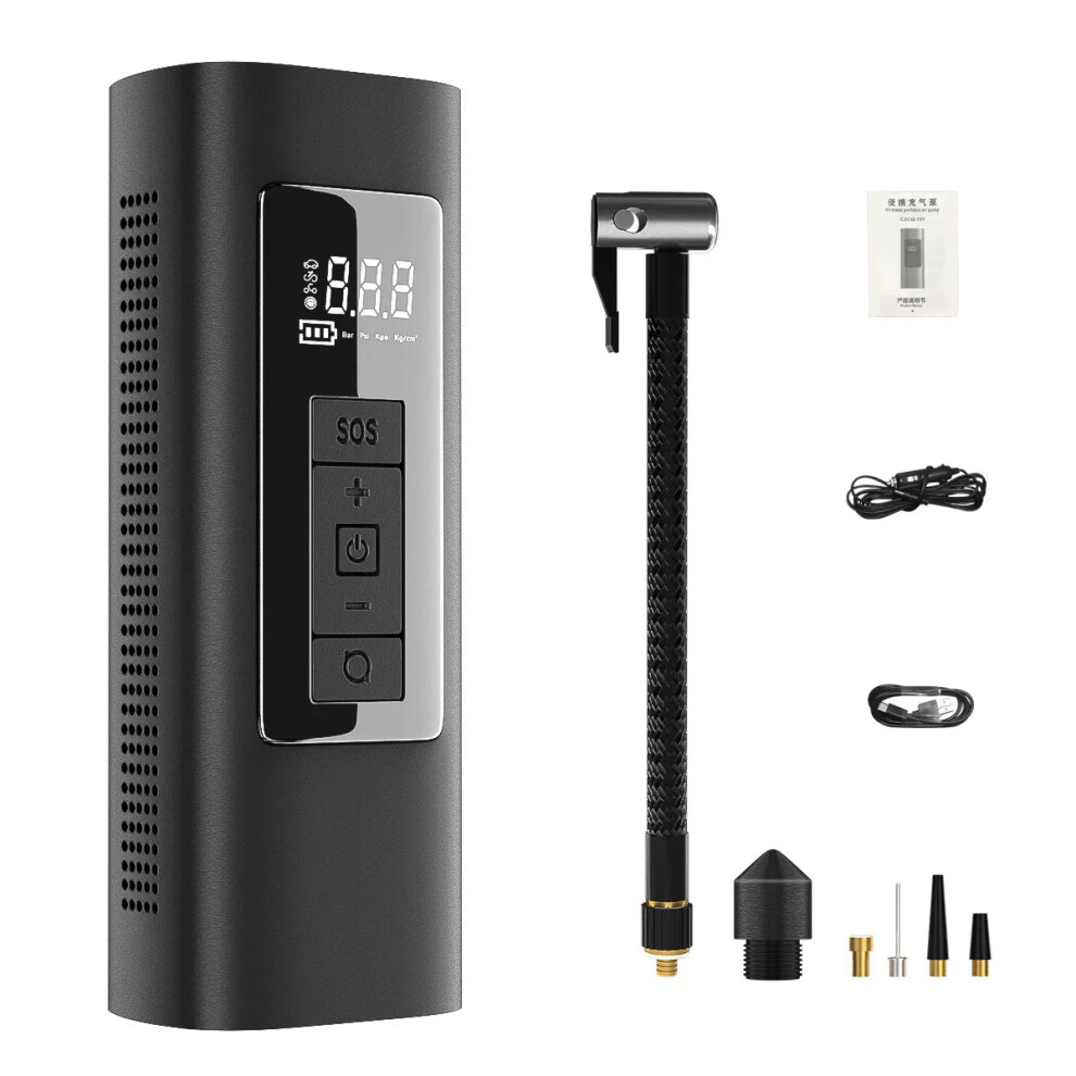 Compact 12V Wireless Car Tire Inflator - Portable Electric Handheld Pump 7445011234298