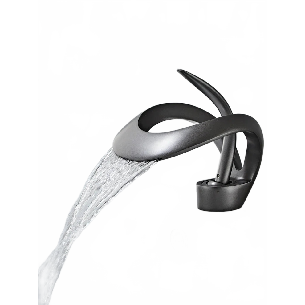 Elegant Dual-Temperature Copper Waterfall Sink Faucet For Bathroom Counter Washbasin 313113252205