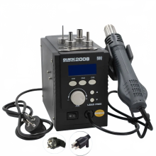 Premium 2008 Quick Spiral Wind Hot Air Gun - Anti-Static, Lead-Free, Digital Display Desoldering Station, 700W ESD Safe SMD Rework Station