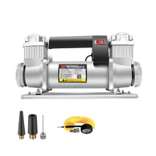 High-Power 480W Dual Cylinder Air Compressor for Off-Road Vehicles - 12V/24V, All-Metal Construction, Fast Inflation & High Pressure