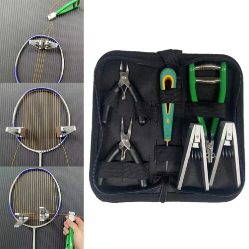 Complete Starter Stringing Clamp Tool Kit for Badminton & Tennis Racket Stringing Machines