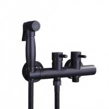 Premium Brass Handheld Bidet Sprayer Kit with Double Handle & Dual Hole Design - AP2150 Shower Mixer Tap