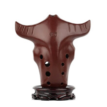 Handmade Professional Ceramic Bull Head Ocarina Flute - 10 Holes Xun for Beginners & Adults | Rare Musical Instrument Gift