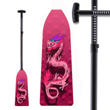 IDBF Approved Carbon Fiber Lucky Dragon Adjustable Dragon Boat Paddle with Aluminum Clamp