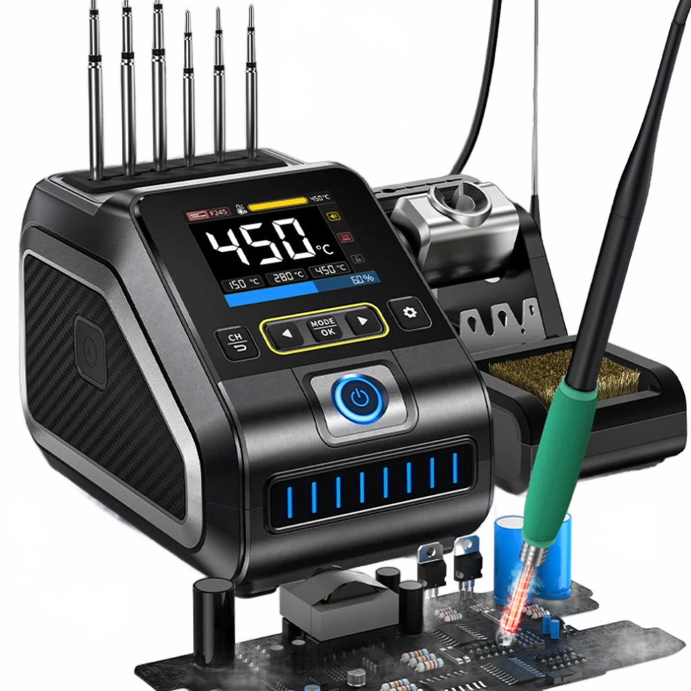 Fnirsi Dws 200W Rework Soldering Station With C210/C245 Handle & Helping Hand For Electronic Welding Repair 726084850965