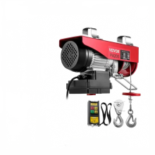 Heavy-Duty Electric Hoist Winch - 440/880/1320 lbs Capacity with Wireless Remote & Emergency Stop, Steel Wire Cable Crane
