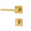 Dooroom Solid Brass Modern Square Handle Set - Ultra Quiet Indoor Door Lock Kit with Brushed Hardware 1