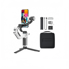 FeiyuTech Scorp Mini P Kit: 3-Axis Handheld Gimbal for Smartphones (iPhone 15 Pro, Samsung) with Tripod, 520g Load Capacity