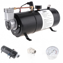 Robuuste universele luchthoorncompressorpomp - 12V/24V, 150 PSI voor trein, auto, vrachtwagen, boot