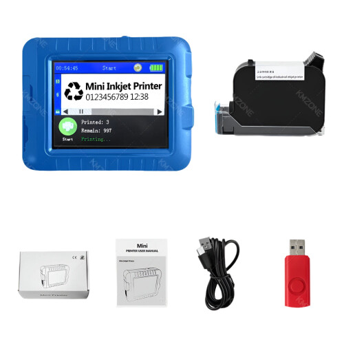 Compact 7mm Handheld Inkjet Printer for QR Codes, Barcodes, Batch Codes, Text, Dates, Numbers, Logos, and Expiry Dates