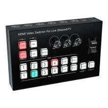 4K UHD Compatible Video Switcher Mixer: Seamless Multi-Camera Live Production & TV Streaming Capture