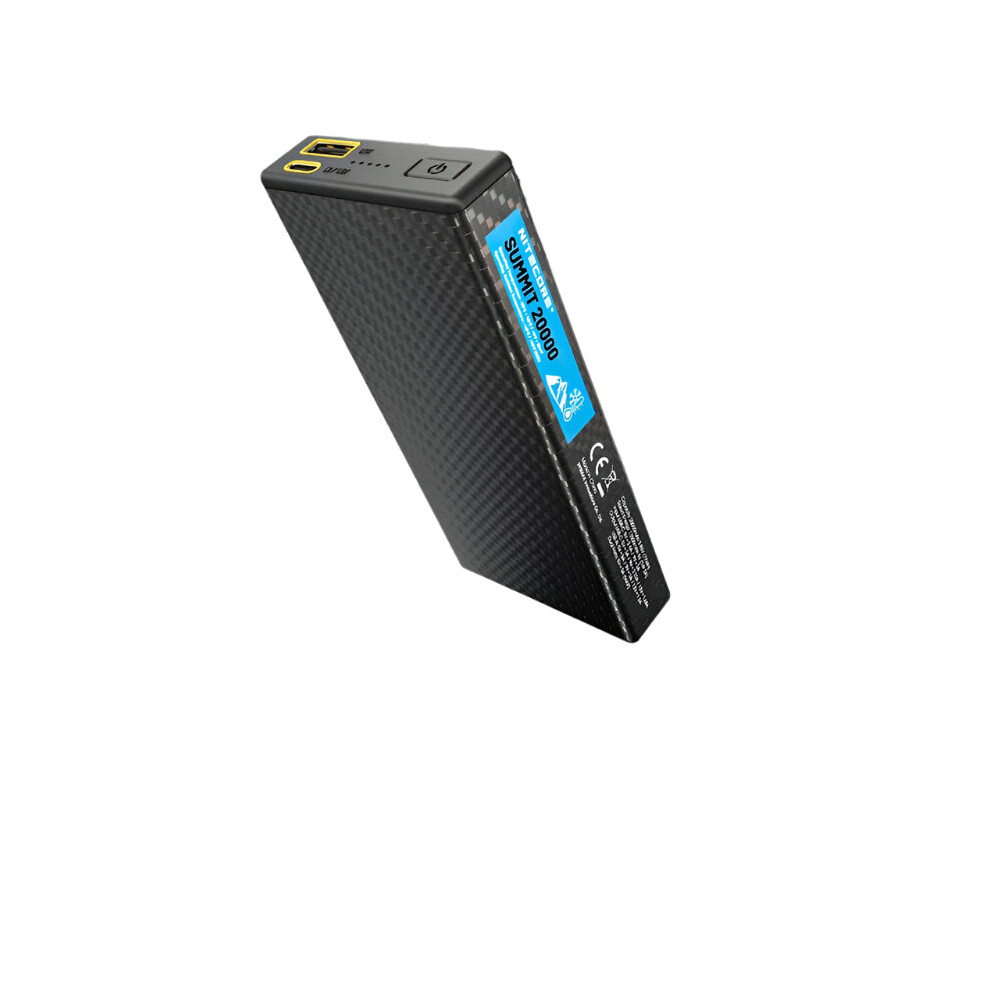 Nitecore Summit 20000Mah Carbon Fiber Power Bank With 20W Pd & Qc Fast Charging 726084706910