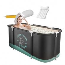 Compact Foldable Bathtub - Portable Adult Soaking & Standing Tub, 45.3x23.6x19.7 inches, I for Hot & Ice Baths for the Whole Family